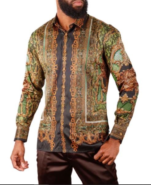 Virago Stone Rhinestone Long Sleeve Shirt Medussa - Image 2