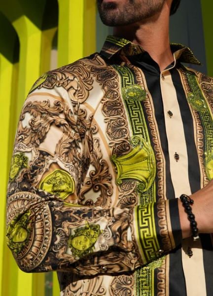 Flamboyant Trend Rhinestone Long Sleeve Shirt MEDUSA - Image 5