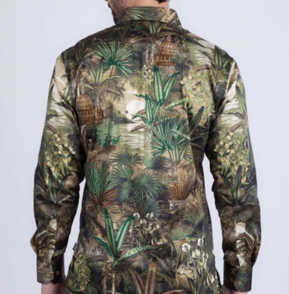 Warsaw Rhinestone Long Sleeve Shirt Olive - Image 4