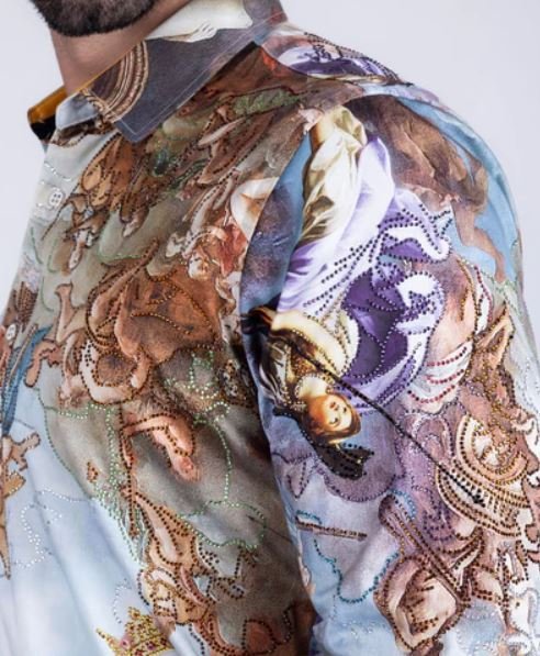 Marrakesh Rhinestone Long Sleeve Shirt Multicolor - Image 6