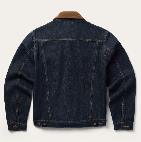Stetson Suede Collar Raw Denim Jacket - Image 2