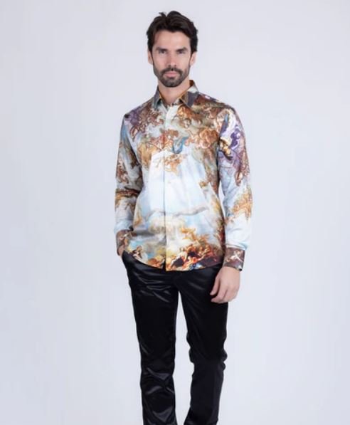 Marrakesh Rhinestone Long Sleeve Shirt Multicolor - Image 7