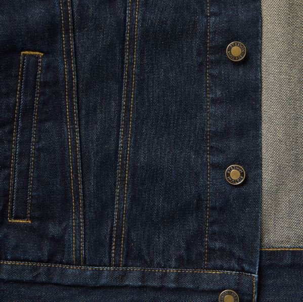 Stetson Suede Collar Raw Denim Jacket - Image 5