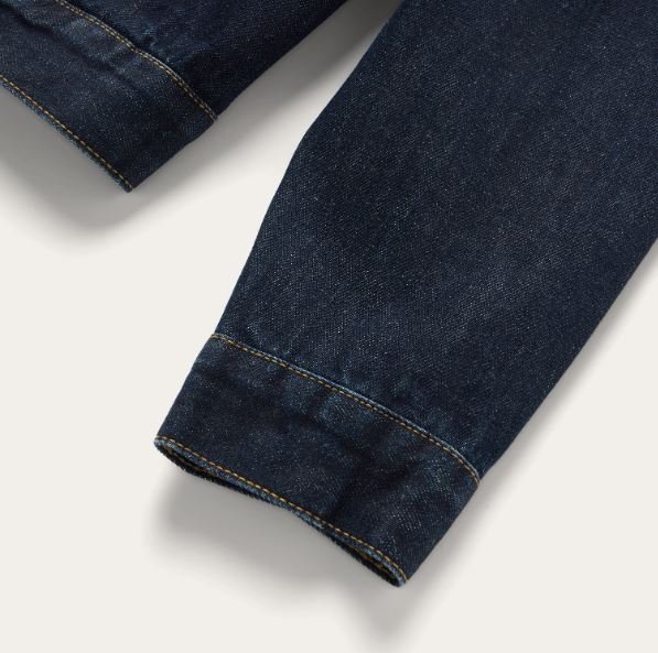 Stetson Suede Collar Raw Denim Jacket - Image 4