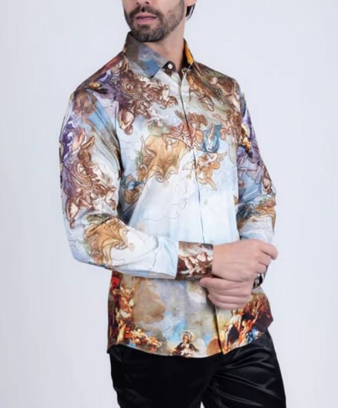 Marrakesh Rhinestone Long Sleeve Shirt Multicolor - Image 3