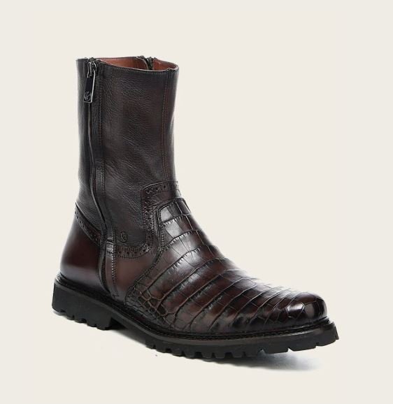 Cuadra Brown Exotic Aligator Urban Boots